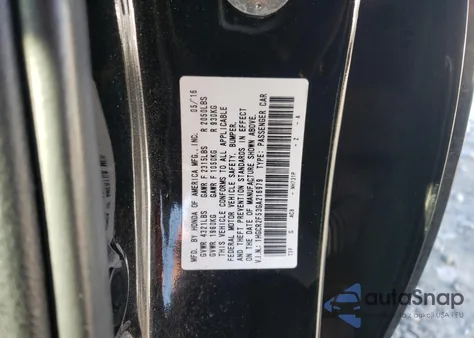 2016 Honda Accord Sport from USA, damaged, VIN 1HGCR2F53GA216979